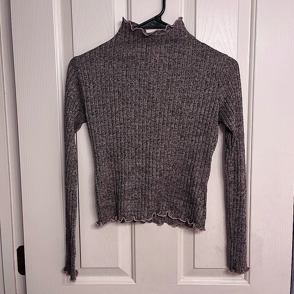 brownish pink sparkly fall top